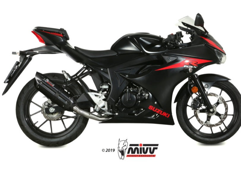 MIVV S.055 SUZUKI GSX-R / S 125 ( 2017 / 20 ) Full System Exhaust "Suono" (black; approved) – Accessories in the 2WheelsHero Motorcycle Aftermarket Accessories and Parts Online Shop