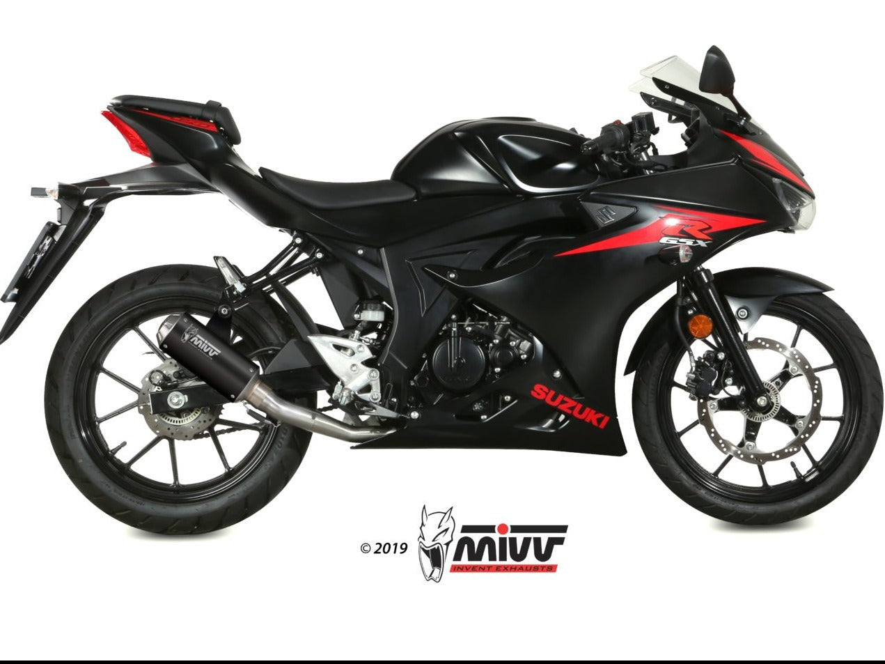 MIVV S.055 SUZUKI GSX-R / S 125 ( 2017 / 20 ) Full System Exhaust "MK3" (black; not approved) – Accessories in the 2WheelsHero Motorcycle Aftermarket Accessories and Parts Online Shop