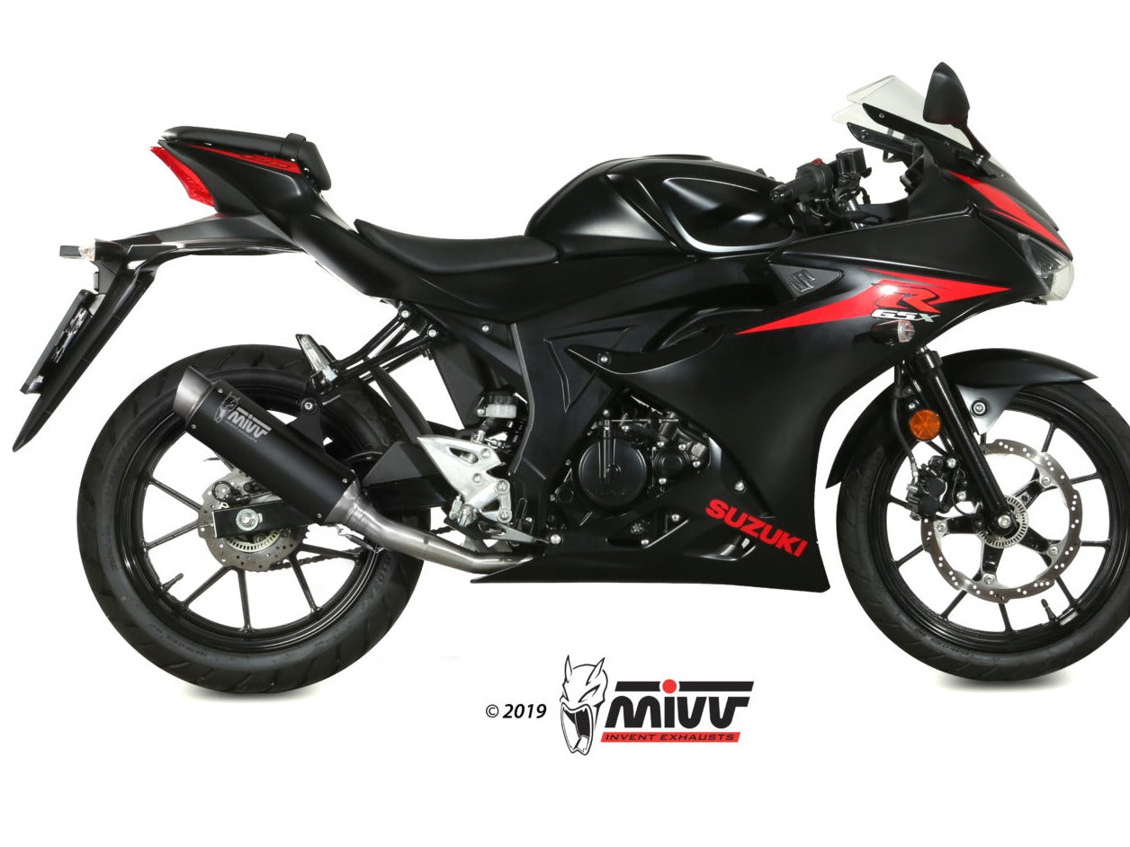 MIVV S.055 SUZUKI GSX-R / S 125 ( 2017 / 20 ) Full System Exhaust "GP Pro" (black; approved) – Accessories in the 2WheelsHero Motorcycle Aftermarket Accessories and Parts Online Shop