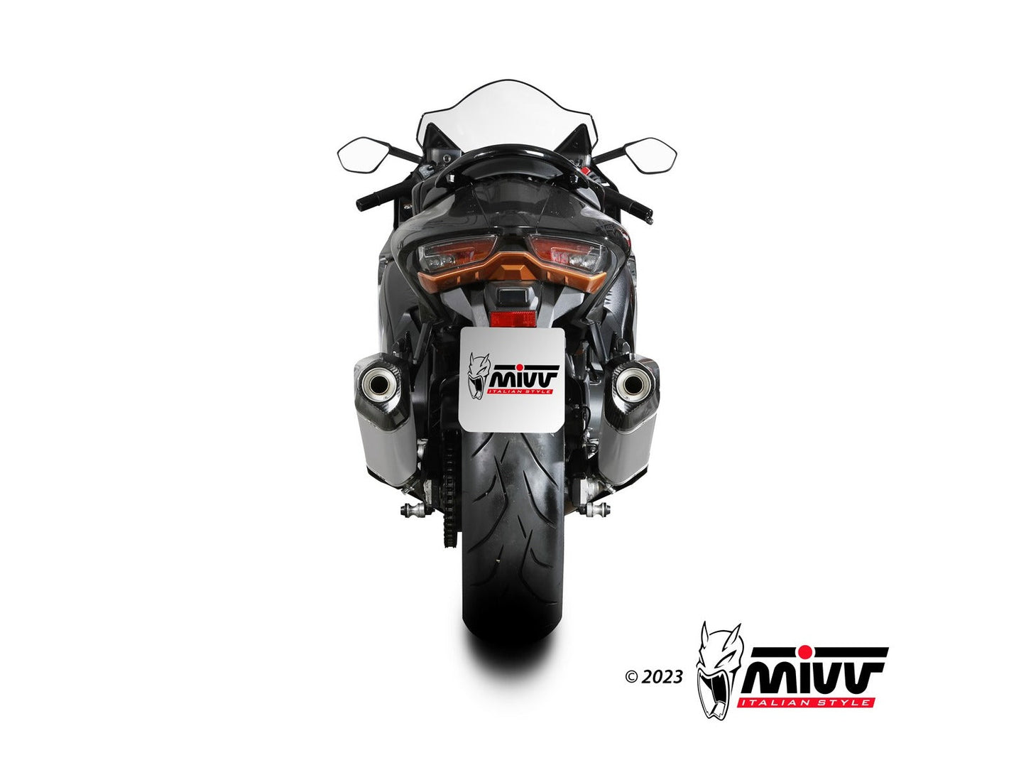 MIVV S.060 SUZUKI GSX-R 1300 Hayabusa ( 2021+ ) Dual Slip-on Exhaust "Speed Edge" (titanium; approved) – Accessories in the 2WheelsHero Motorcycle Aftermarket Accessories and Parts Online Shop