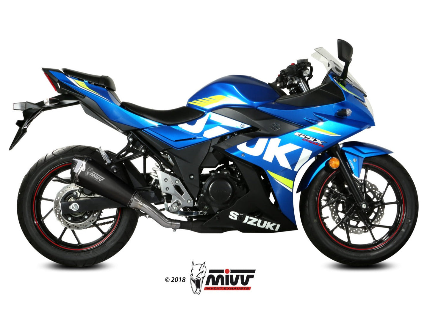 MIVV S.054 SUZUKI GSX 250 R ( 2017 / 20 ) Slip-on Exhaust "DeltaRace" (black; approved) – Accessories in the 2WheelsHero Motorcycle Aftermarket Accessories and Parts Online Shop