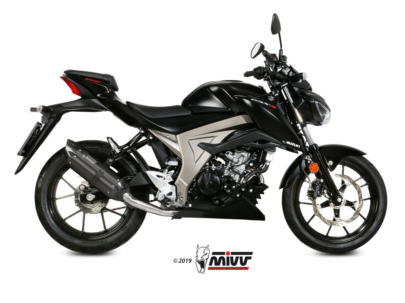 MIVV S.055 SUZUKI GSX-R / S 125 ( 2017 / 20 ) Full System Exhaust "Suono" (black; approved) – Accessories in the 2WheelsHero Motorcycle Aftermarket Accessories and Parts Online Shop