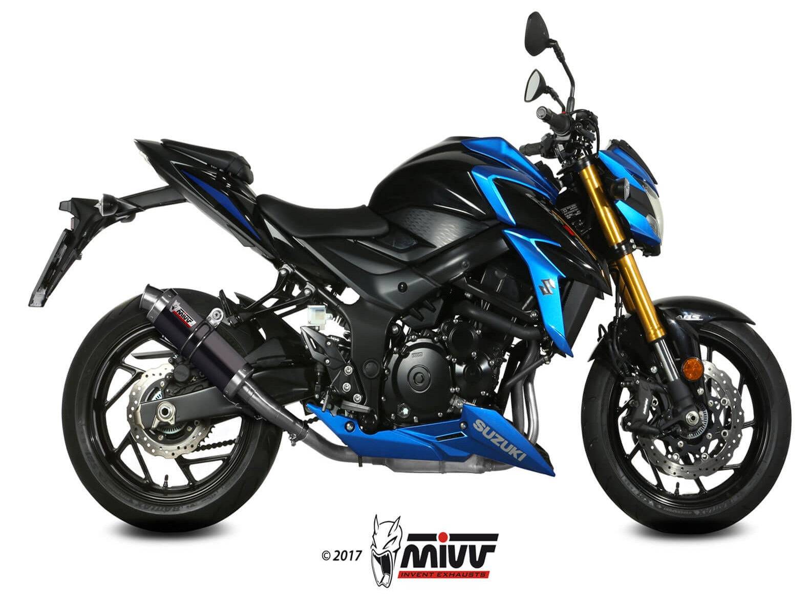 MIVV S.048 SUZUKI GSX-S 750 ( 2017 / 20 ) Slip-on Exhaust "GP" (black; approved) – Accessories in the 2WheelsHero Motorcycle Aftermarket Accessories and Parts Online Shop