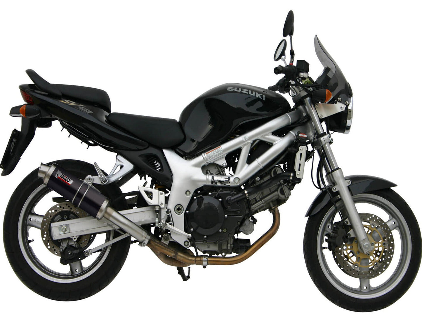 MIVV S.004 SUZUKI SV 650 ( 1999 / 2002 ) Slip-on Exhaust "GP" (black; approved) – Accessories in the 2WheelsHero Motorcycle Aftermarket Accessories and Parts Online Shop