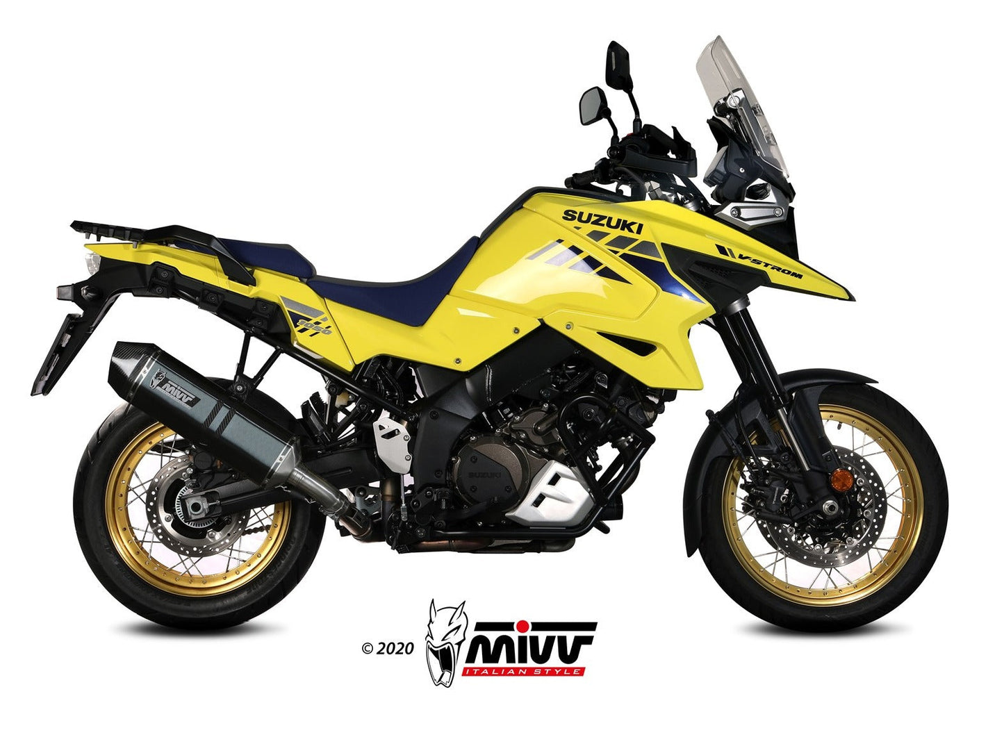 MIVV S.042 SUZUKI V-Strom 1050 ( 2020+ ) Slip-on Exhaust "Speed Edge" (black; approved) – Accessories in the 2WheelsHero Motorcycle Aftermarket Accessories and Parts Online Shop