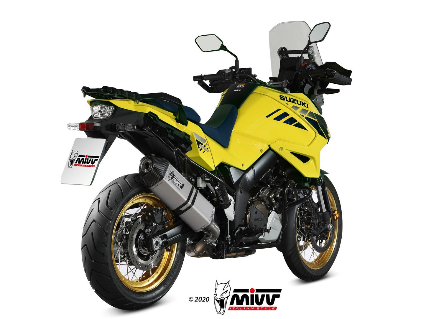 MIVV S.042 SUZUKI V-Strom 1050 ( 2020+ ) Slip-on Exhaust "Speed Edge" (stainless steel; approved) – Accessories in the 2WheelsHero Motorcycle Aftermarket Accessories and Parts Online Shop