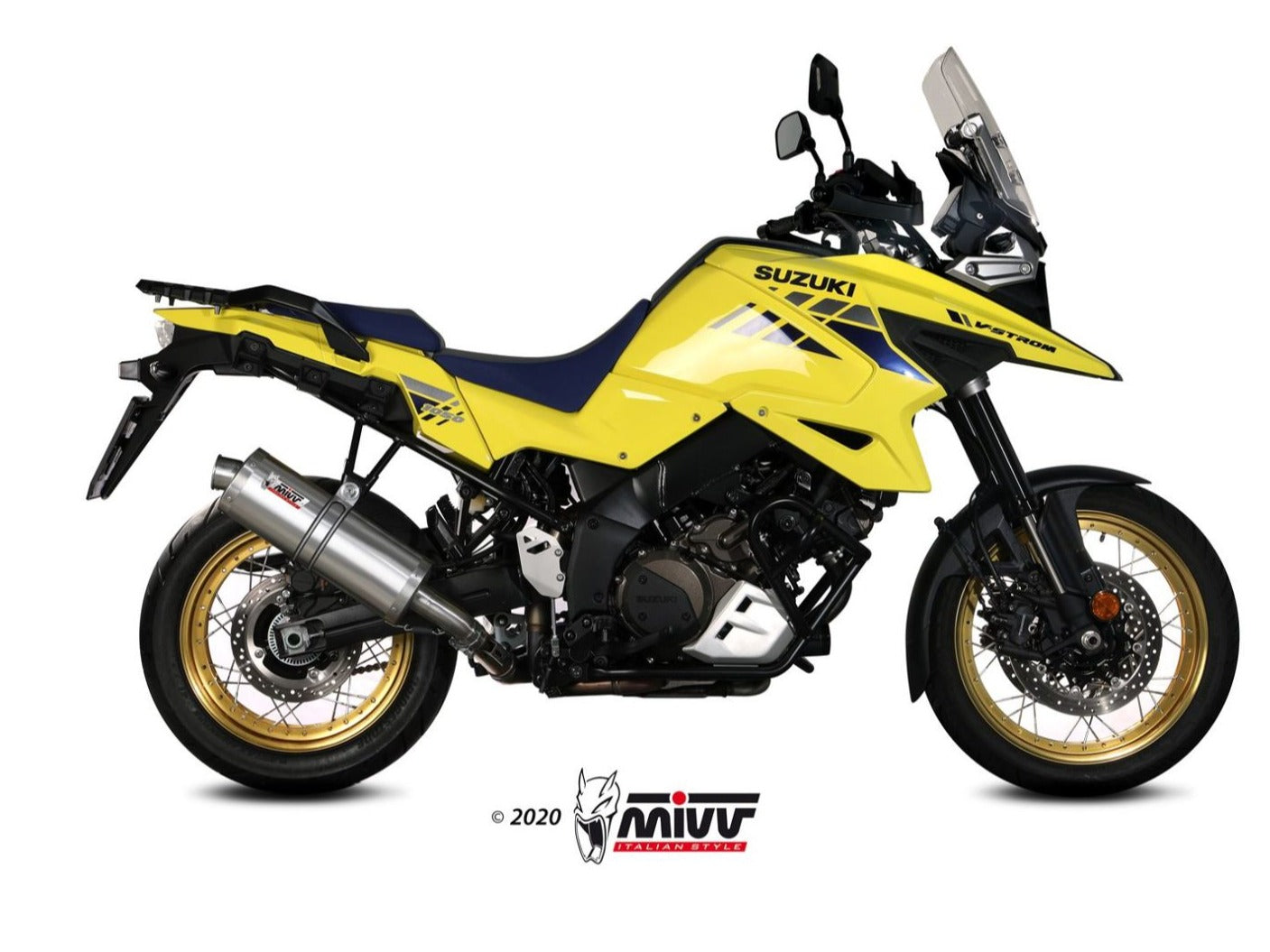 MIVV S.042 SUZUKI V-Strom1050 (2020+) Slip-on Exhaust "Oval" (stainless steel; approved) – Accessories in the 2WheelsHero Motorcycle Aftermarket Accessories and Parts Online Shop