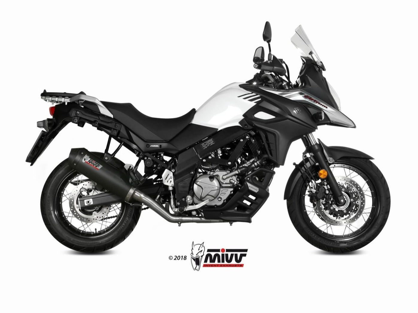 MIVV S.049 SUZUKI V-Strom 650 ( 2017+ ) Full System Exhaust "Oval" (carbon + cap; approved) – Accessories in the 2WheelsHero Motorcycle Aftermarket Accessories and Parts Online Shop