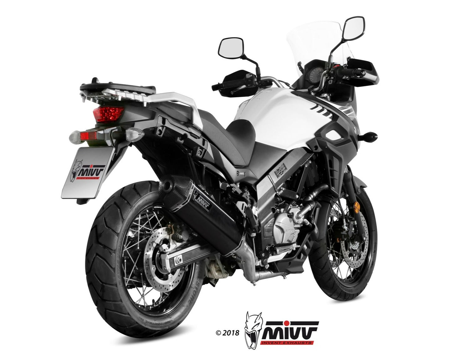 MIVV S.049 SUZUKI V-Strom 650 ( 2017+ ) Full System Exhaust "Speed Edge" (black; approved) – Accessories in the 2WheelsHero Motorcycle Aftermarket Accessories and Parts Online Shop