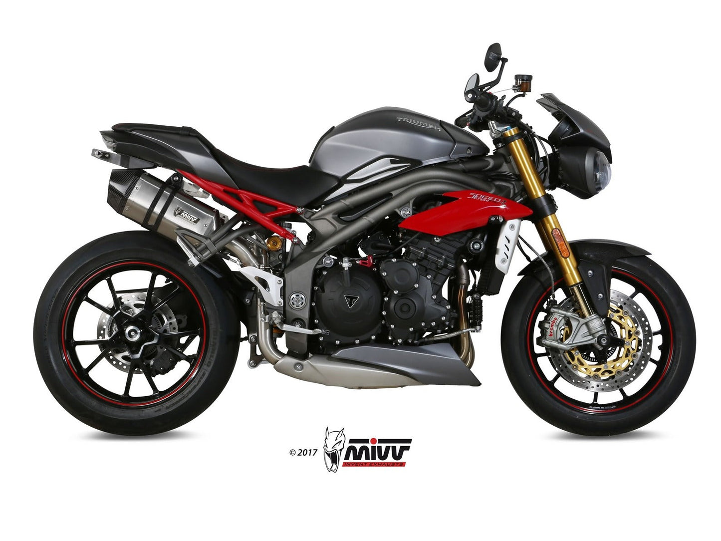 MIVV AT.016 TRIUMPH SPEED TRIPLE 1050 R / S / RS ( 2016 - 17 ) Dual Slip On Exhaust "Speed Edge" (stainless steel; approved) – Accessories in the 2WheelsHero Motorcycle Aftermarket Accessories and Parts Online Shop