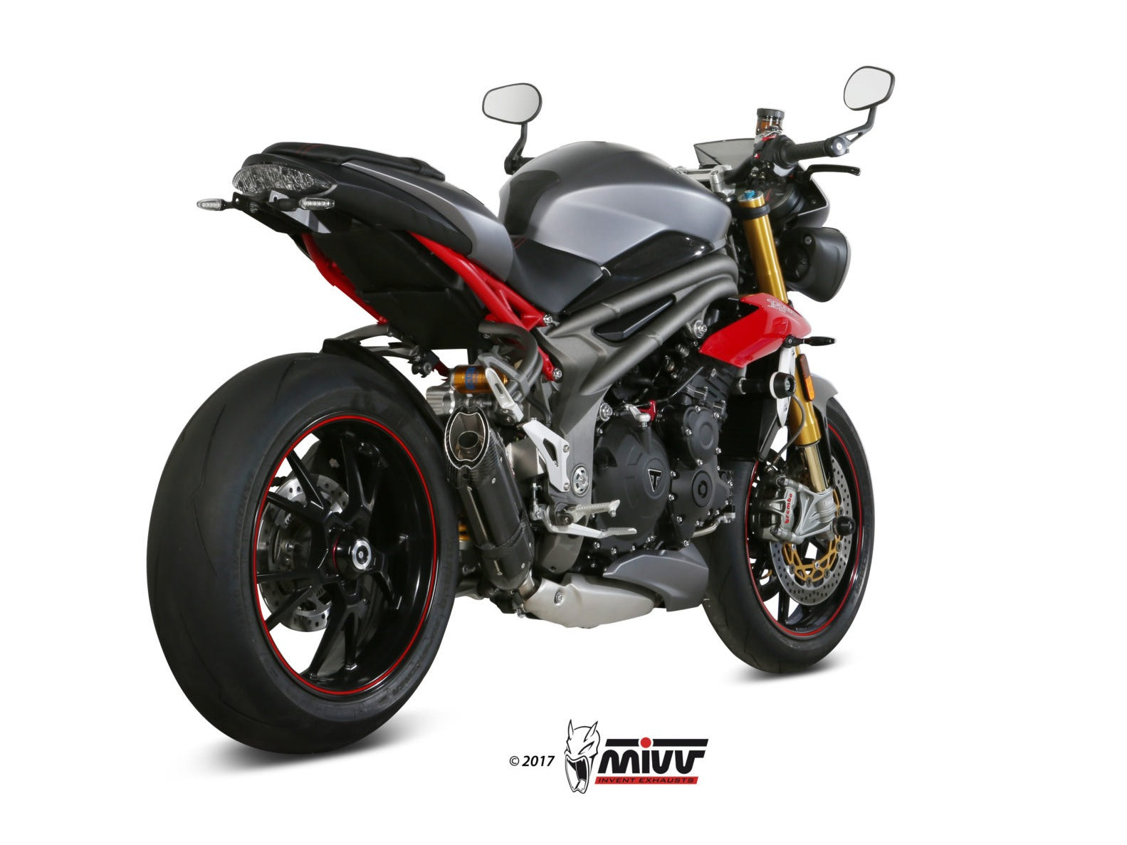 MIVV T.016 TRIUMPH SPEED TRIPLE 1050 R / S / RS ( 2016 - 17 ) Slip On Low Exhaust "Suono" (black; approved) – Accessories in the 2WheelsHero Motorcycle Aftermarket Accessories and Parts Online Shop