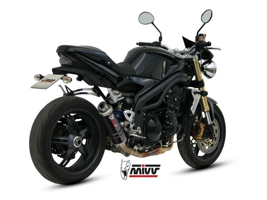 MIVV T.005 TRIUMPH SPEED TRIPLE 1050 R / S / RS ( 2005 - 06) Slip On Exhaust "GP" (black; approved) – Accessories in the 2WheelsHero Motorcycle Aftermarket Accessories and Parts Online Shop