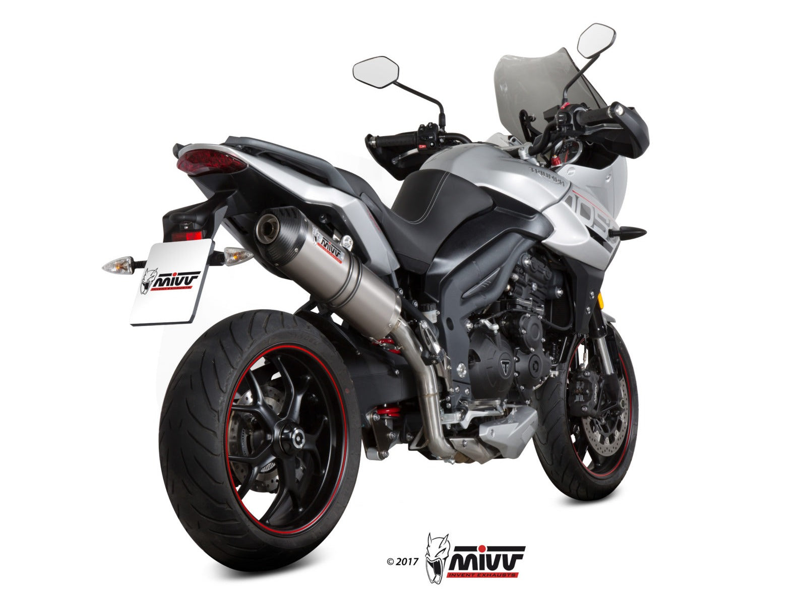 MIVV T.017 TRIUMPH TIGER 1050 ( 2017 / 20 ) Slip-on Exhaust "Oval" (titanium + carbon cap; approved) – Accessories in the 2WheelsHero Motorcycle Aftermarket Accessories and Parts Online Shop