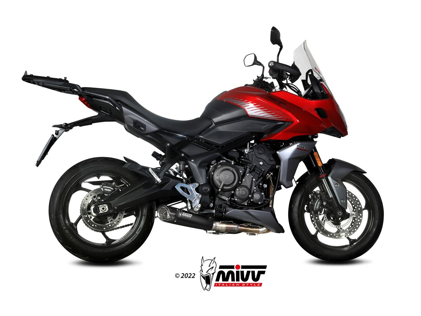 MIVV T.022 TRIUMPH TIGER SPORT 660 ( 2022+ ) Full System Exhaust "X-M5" (black; not approved) – Accessories in the 2WheelsHero Motorcycle Aftermarket Accessories and Parts Online Shop
