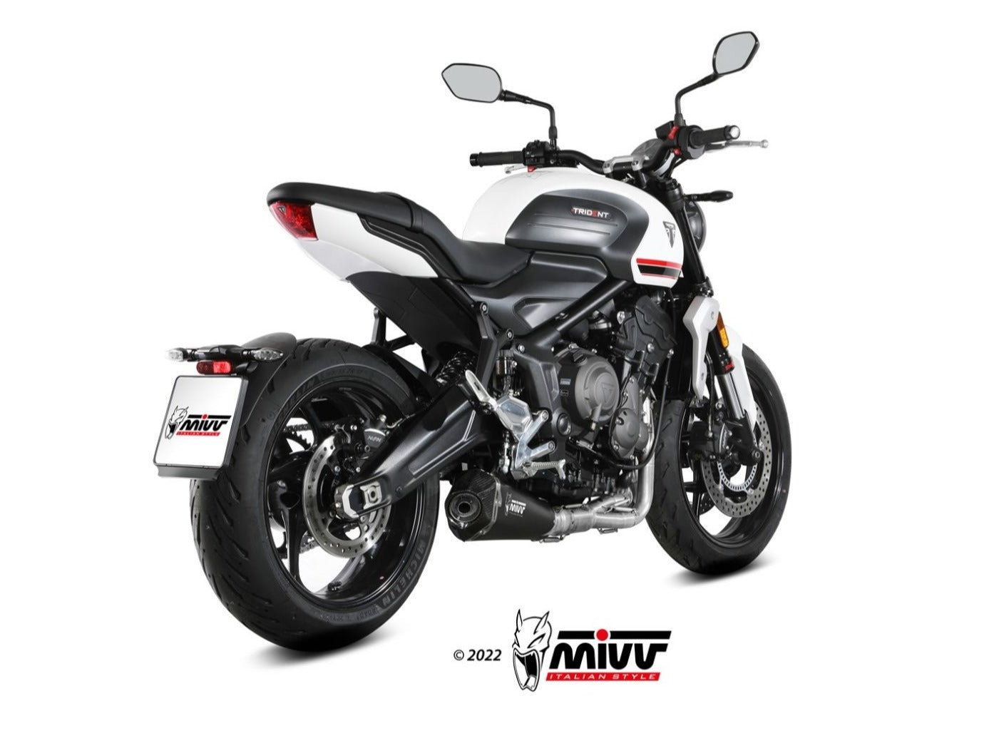 MIVV T.022 TRIUMPH TRIDENT 660 ( 2021+ ) Full System Exhaust "Delta Race" (black; approved) – Accessories in the 2WheelsHero Motorcycle Aftermarket Accessories and Parts Online Shop