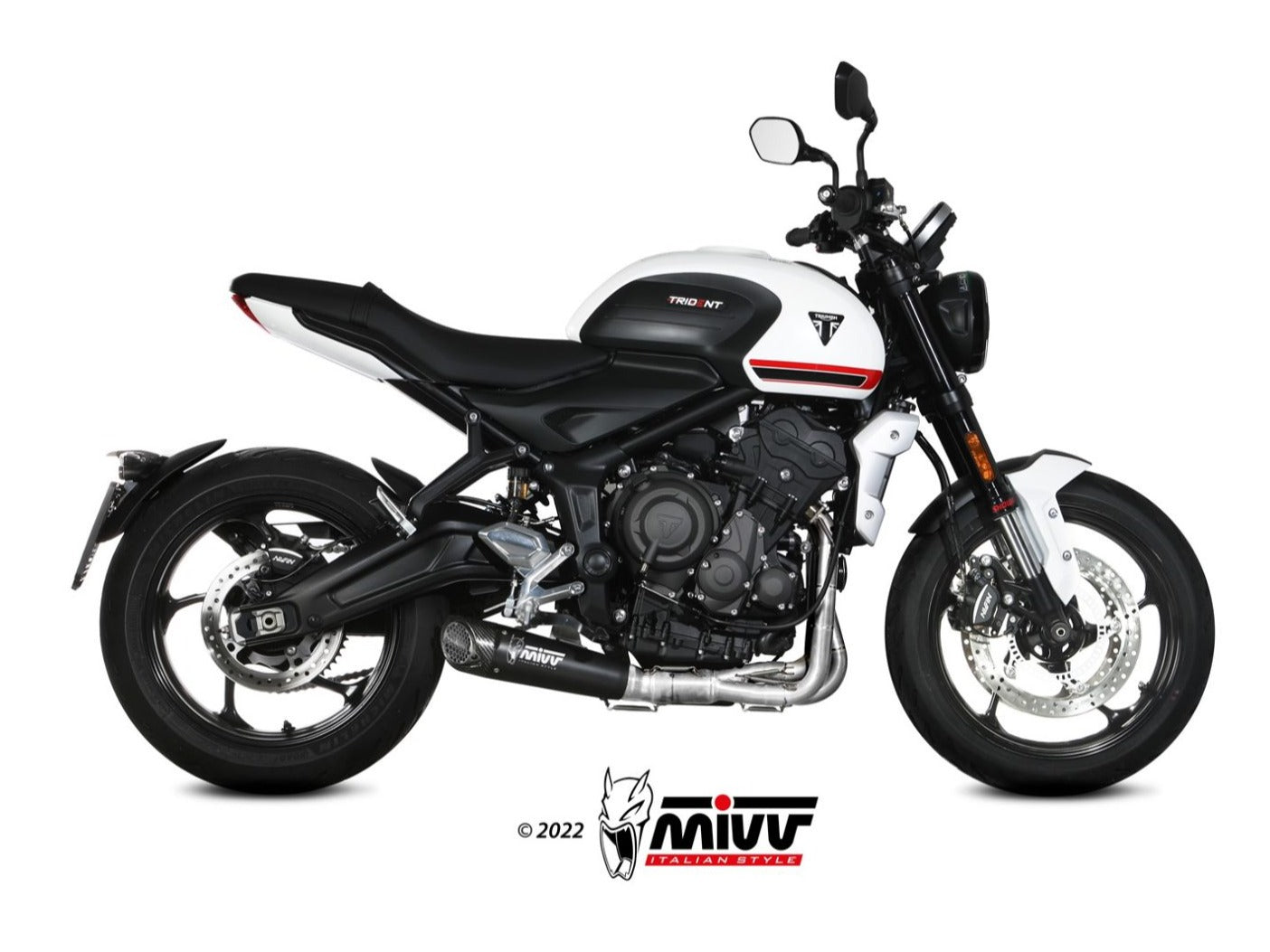 MIVV T.022 TRIUMPH TRIDENT 660 ( 2021+ ) Full System Exhaust "X-M5" (black; not approved) – Accessories in the 2WheelsHero Motorcycle Aftermarket Accessories and Parts Online Shop