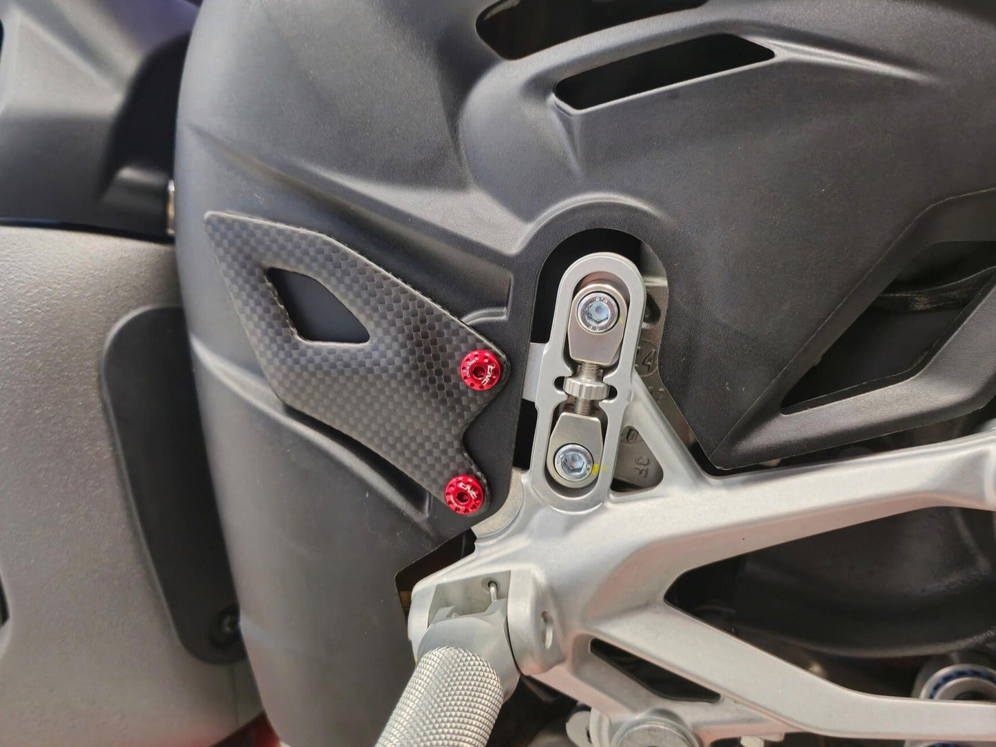 CNC RACING ZA412 Ducati Panigale V4 (2025+) Carbon Heel Guard Kit – Accessories in the Factory Racing Motorcycle Aftermarket Accessories and Parts Online Shop