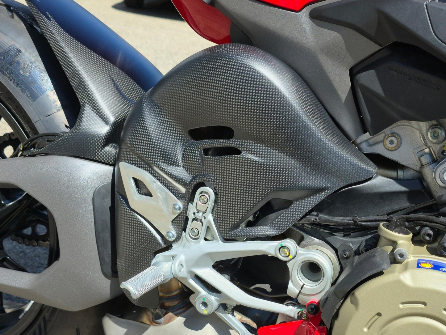 CNC RACING ZA423 Ducati Panigale V4 (2025+) Carbon Exhaust Pipes Heat Guard – Accessories in the Factory Racing Motorcycle Aftermarket Accessories and Parts Online Shop