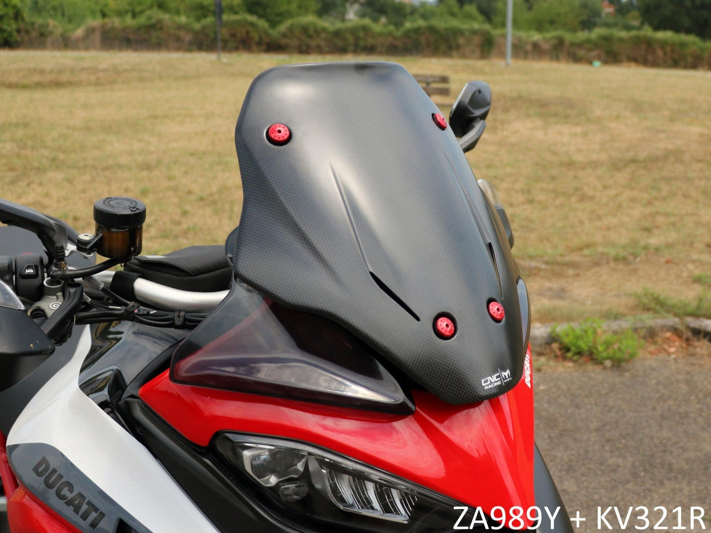 ZA989 - CNC RACING Ducati Multistrada V4 (2021+) Carbon Sport Screen – Accessories in the Factory Racing Motorcycle Aftermarket Accessories and Parts Online Shop