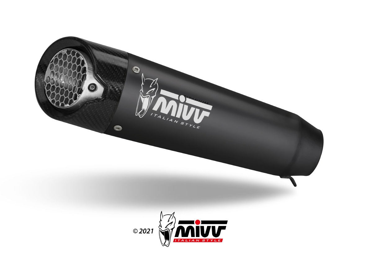 MIVV T.021 TRIUMPH SPEED TRIPLE 1050 R / S / RS ( 2018 / 20 ) Slip On Exhaust "X-M5" (black; not approved) – Accessories in the 2WheelsHero Motorcycle Aftermarket Accessories and Parts Online Shop
