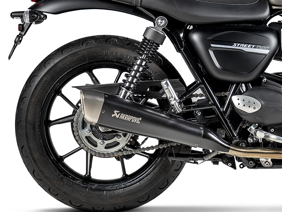 AKRAPOVIC S-T9SO2-HCQTBL Triumph Street Twin (2020+) Slip-On Exhaust (titanium) – Accessories in the 2WheelsHero Motorcycle Aftermarket Accessories and Parts Online Shop