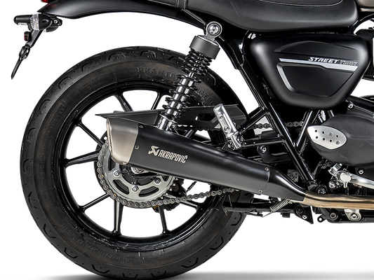 AKRAPOVIC S-T9SO2-HCQTBL Triumph Street Twin (2020+) Slip-On Exhaust (titanium) – Accessories in the 2WheelsHero Motorcycle Aftermarket Accessories and Parts Online Shop