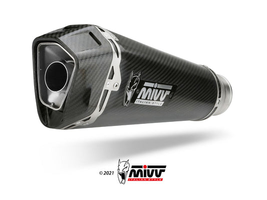 MIVV A.016 Aprilia RSV4 (17/20) Slip-on Exhaust "Delta Race" (carbon; approved) – Accessories in the 2WheelsHero Motorcycle Aftermarket Accessories and Parts Online Shop