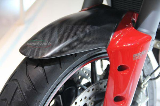 CARBONVANI Ducati Multistrada 1200 Carbon Front Mudguard (red/white)