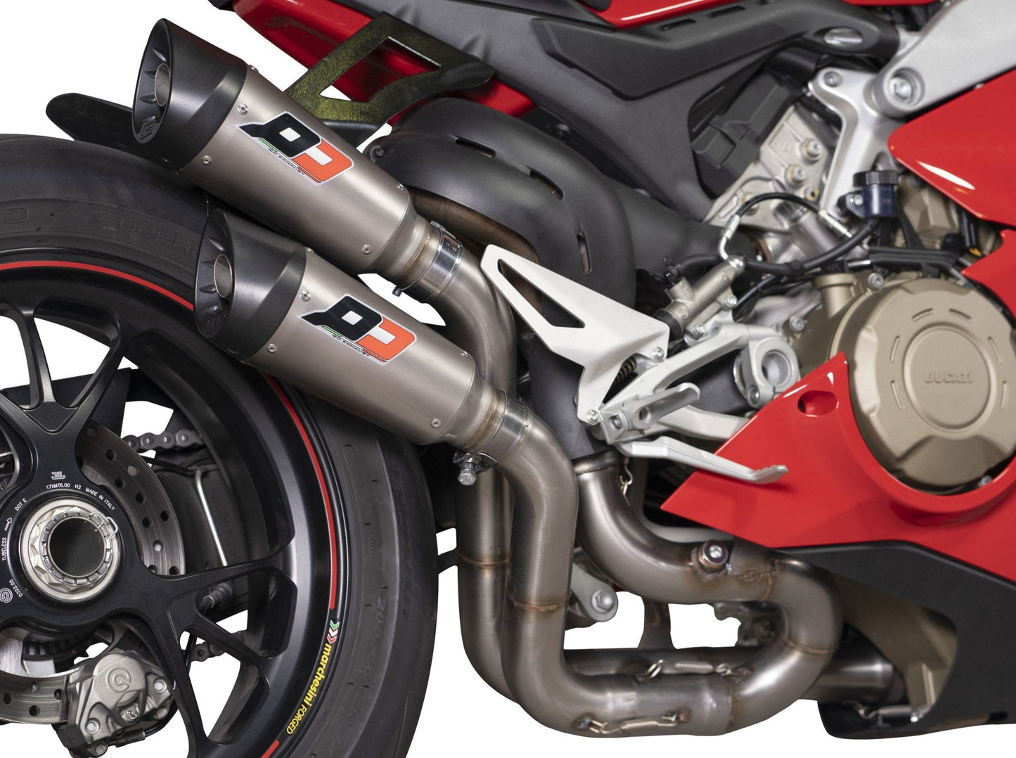 QD EXHAUST Ducati Panigale V4 (2018+) Semi-Full Dual Exhaust System "Gunshot" (EU homologated)