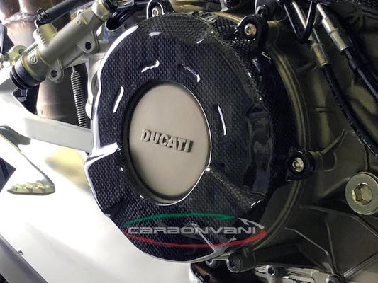 CARBONVANI Ducati Panigale V4R Carbon Clutch Cover (open)