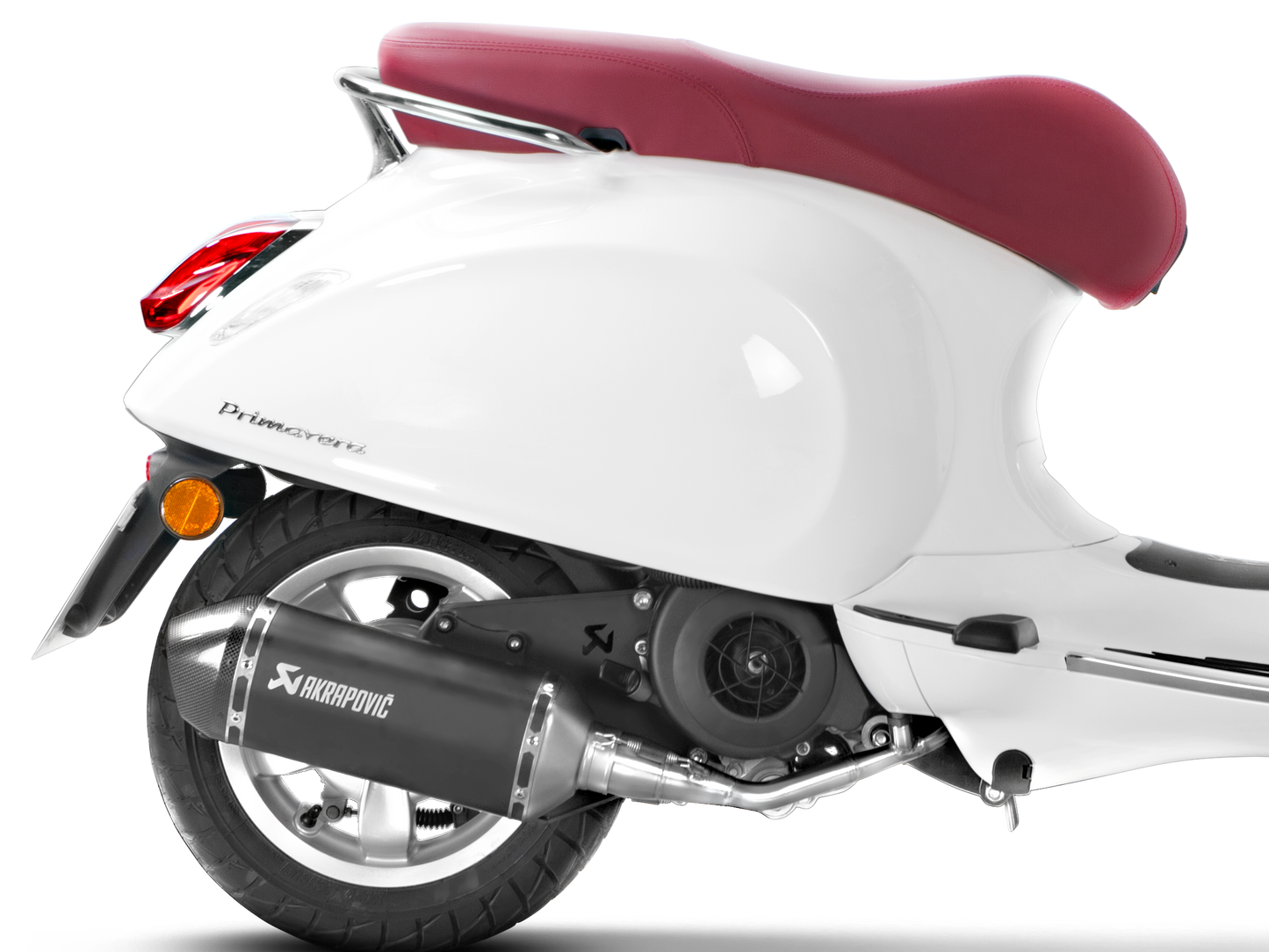 AKRAPOVIC S-VE125R2-HZBL Vespa Primavera / Sprint 3V (2020+) Exhaust System "Racing Line"(SS) – Accessories in the 2WheelsHero Motorcycle Aftermarket Accessories and Parts Online Shop