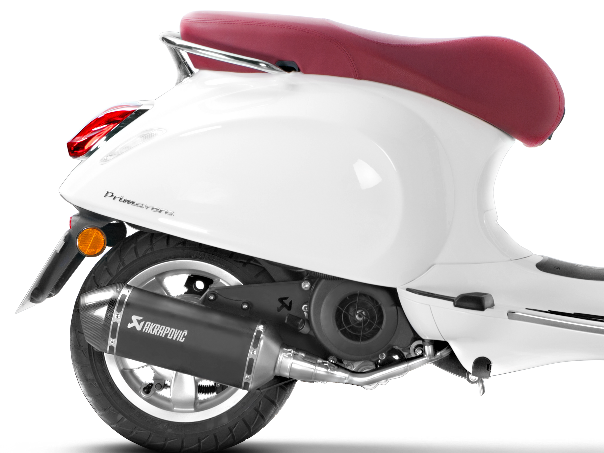 AKRAPOVIC S-VE125R2-HZBL Vespa Primavera / Sprint 3V (2020+) Exhaust System "Racing Line"(SS) – Accessories in the 2WheelsHero Motorcycle Aftermarket Accessories and Parts Online Shop