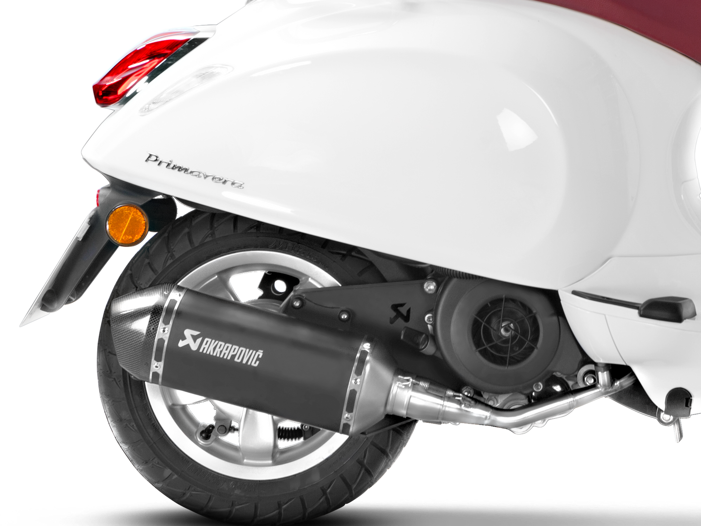 AKRAPOVIC S-VE125R2-HZBL Vespa Primavera 125ie 3V (2020+) Exhaust System "Racing Line" (SS) – Accessories in the 2WheelsHero Motorcycle Aftermarket Accessories and Parts Online Shop