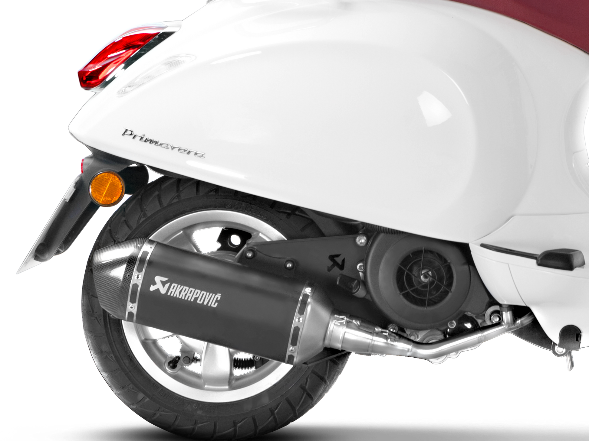 AKRAPOVIC S-VE125R2-HZBL Vespa Primavera 125ie 3V (2020+) Exhaust System "Racing Line" (SS) – Accessories in the 2WheelsHero Motorcycle Aftermarket Accessories and Parts Online Shop