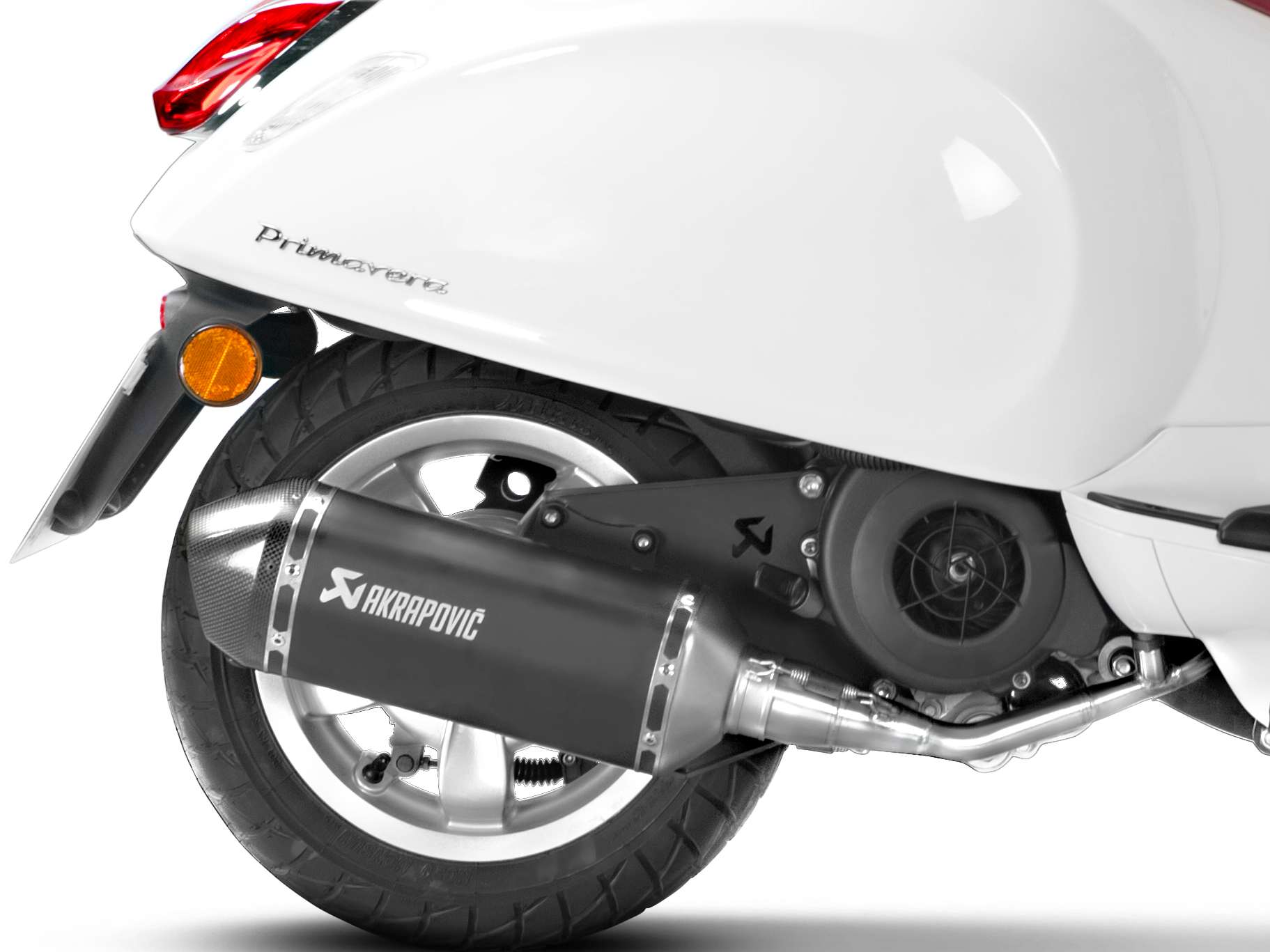 AKRAPOVIC S-VE125R2-HZBL Vespa Sprint 125ie 3V (2020+) Exhaust System "Racing Line" (SS) – Accessories in the 2WheelsHero Motorcycle Aftermarket Accessories and Parts Online Shop