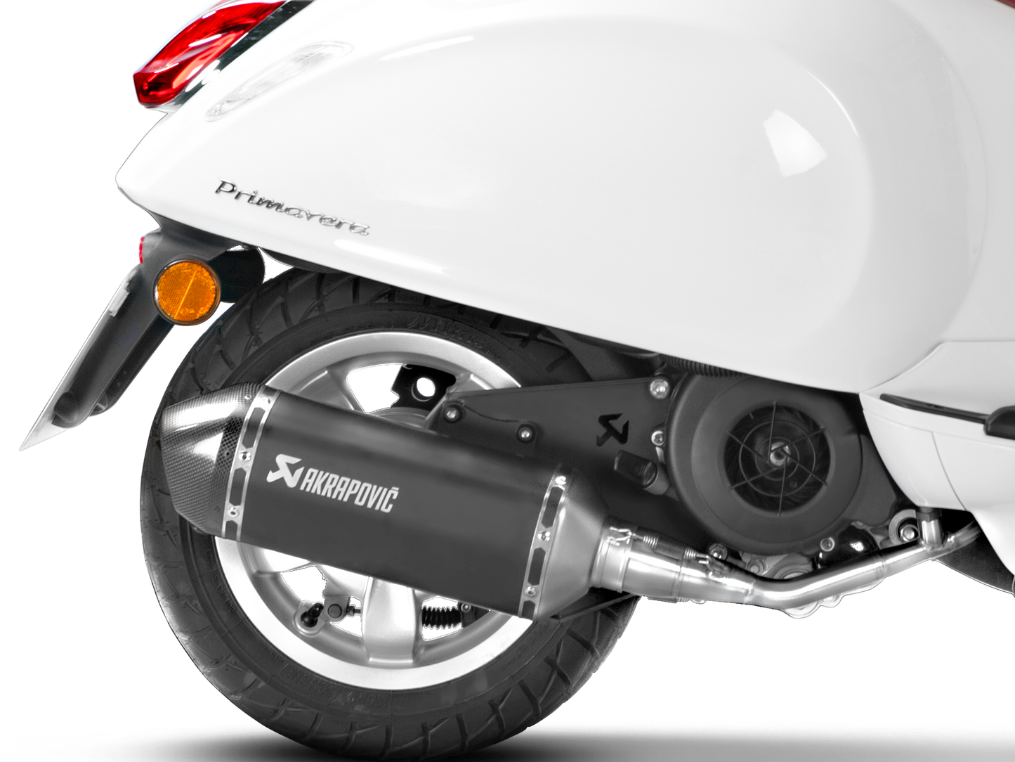 AKRAPOVIC S-VE125R2-HZBL Vespa Primavera 150ie 3V (2020+) Exhaust System "Racing Line" (SS) – Accessories in the 2WheelsHero Motorcycle Aftermarket Accessories and Parts Online Shop