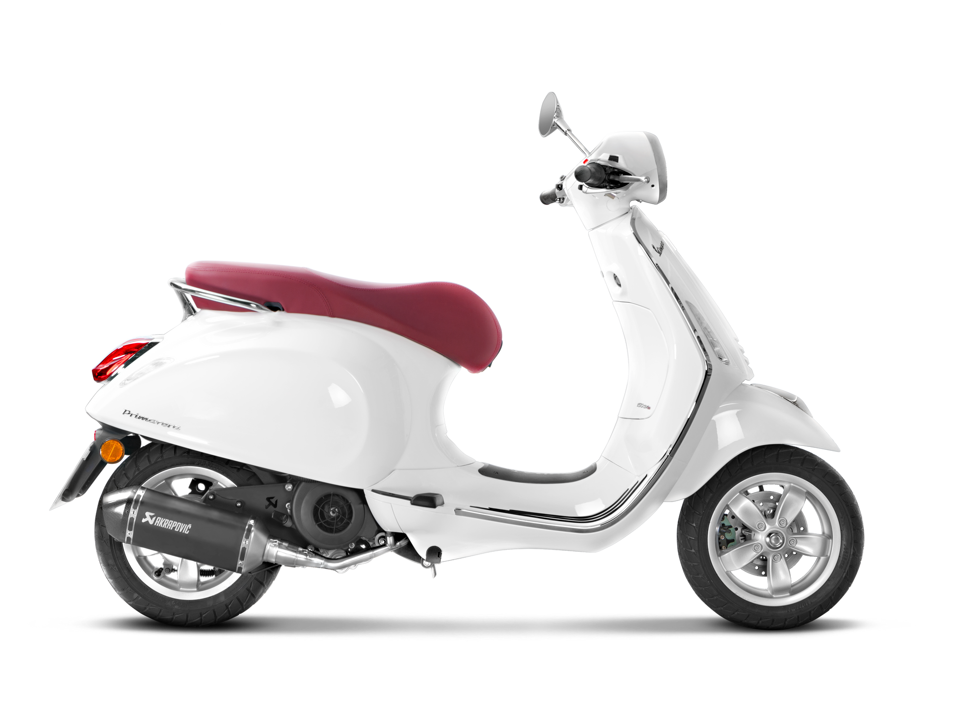 AKRAPOVIC S-VE125R2-HZBL Vespa Primavera 150ie 3V (2020+) Exhaust System "Racing Line" (SS) – Accessories in the 2WheelsHero Motorcycle Aftermarket Accessories and Parts Online Shop