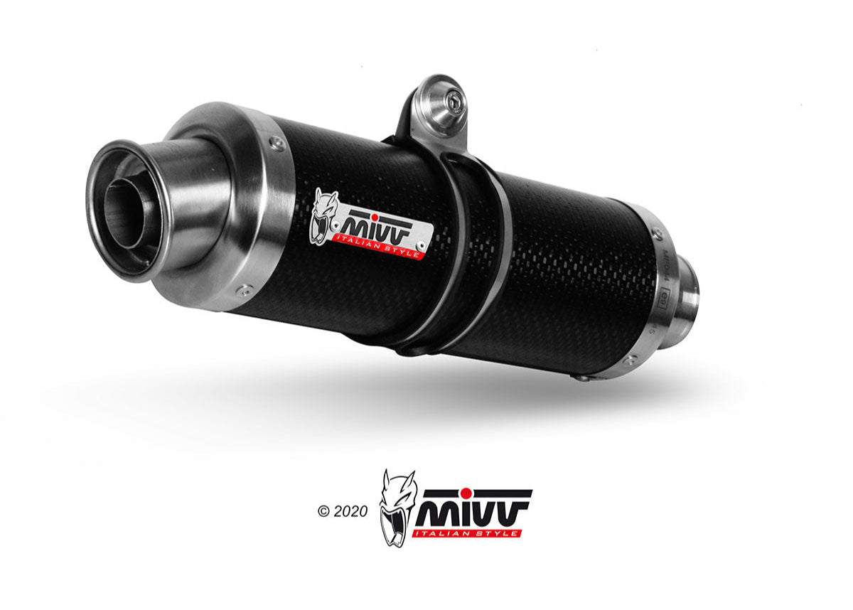MIVV A.008 Aprilia TuonoV4 (10/16) Slip-on Exhaust "GP" (carbon; approved) – Accessories in the 2WheelsHero Motorcycle Aftermarket Accessories and Parts Online Shop