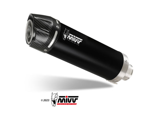 MIVV S.017 SUZUKI GSF 650 Bandit ( 2005 - 06 ) Slip-on Exhaust "GP" (black + carbon cap; approved) – Accessories in the 2WheelsHero Motorcycle Aftermarket Accessories and Parts Online Shop