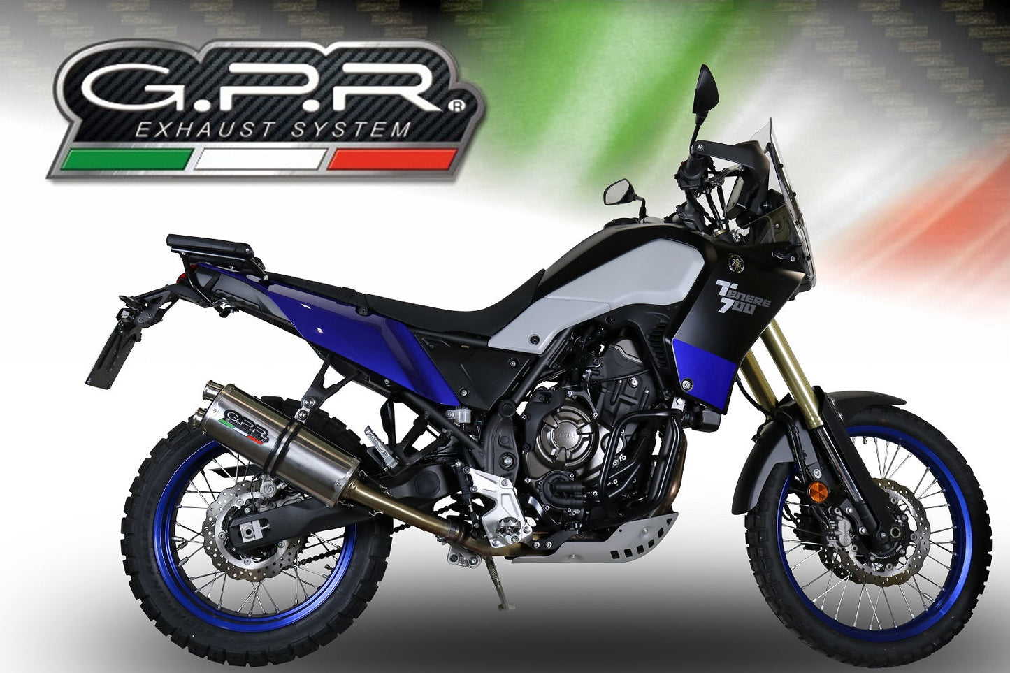 GPR Yamaha Ténéré 700 Slip-on Exhaust "Dual Inox" (EU homologated)