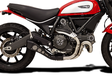 HP CORSE Ducati Scrambler 800 (2015+) Slip-on Exhaust "Hydroform Black" (EU homologated)