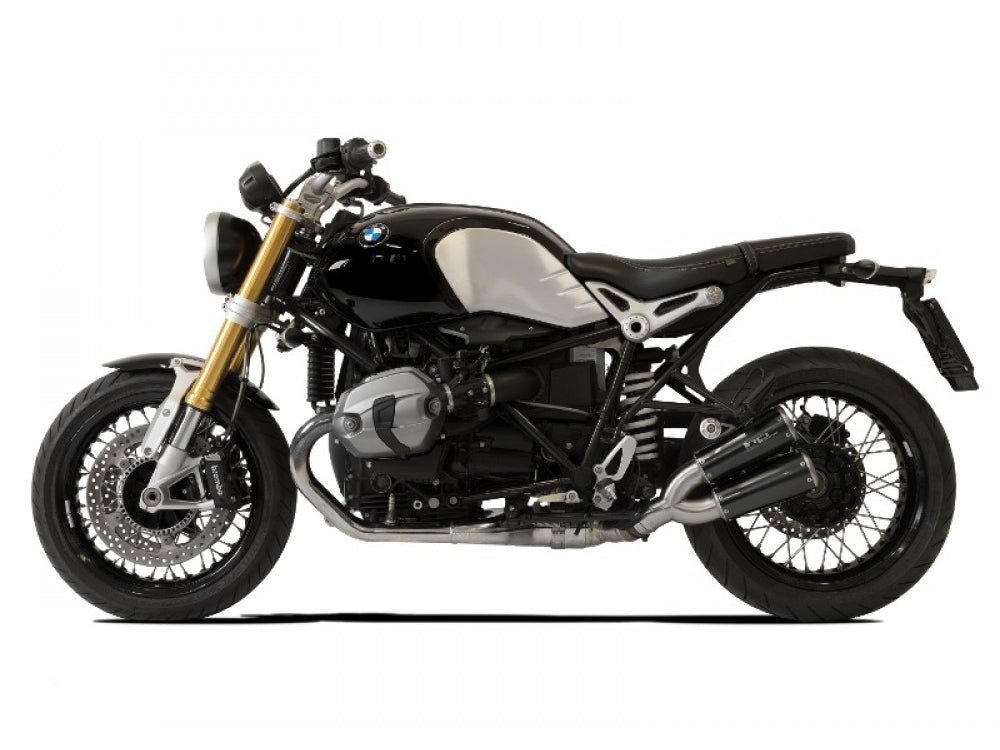 HP CORSE BMW R nineT Dual Slip-on Exhaust "GP-07 Black" (EU homologated)