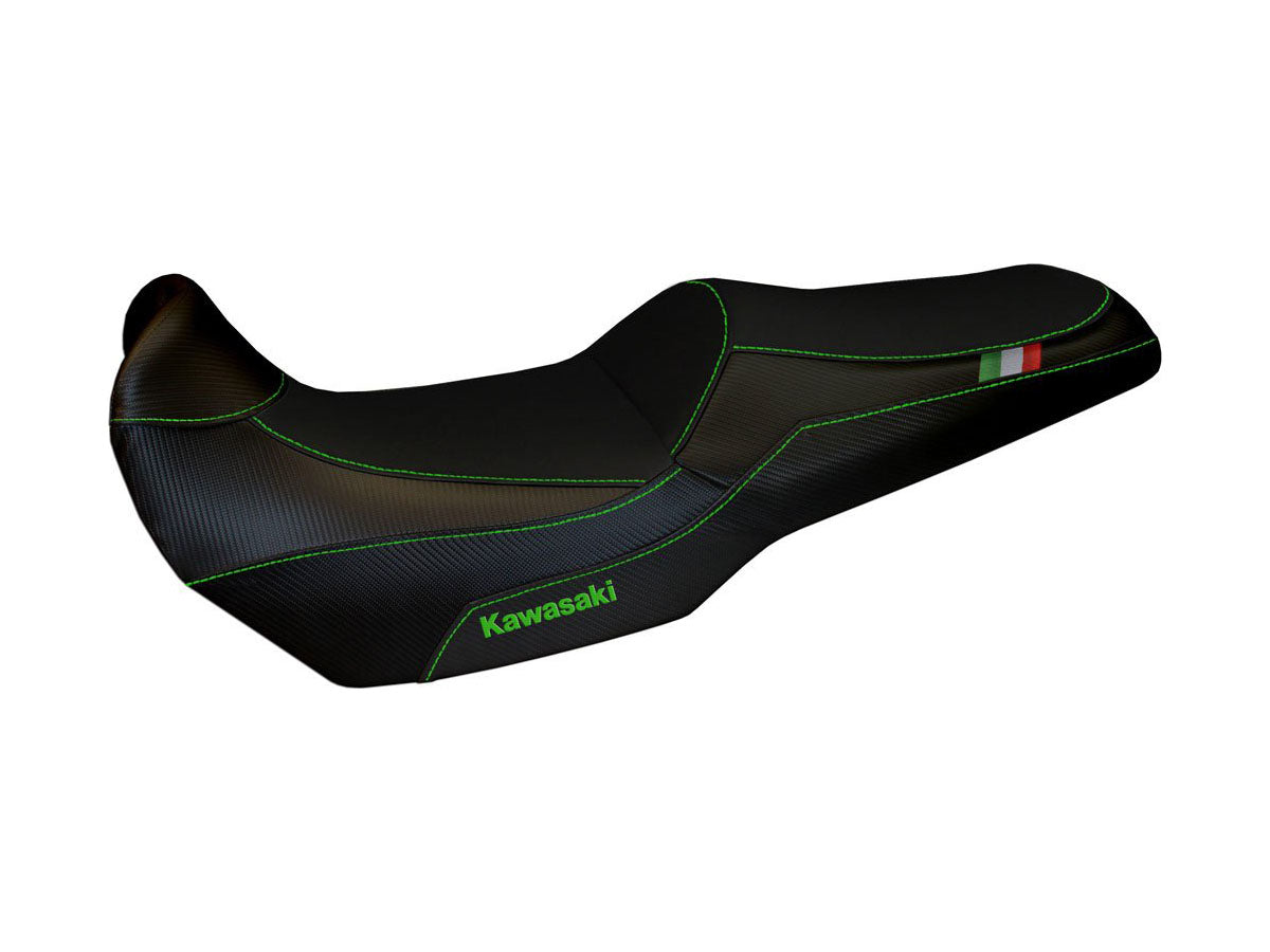 TAPPEZZERIA ITALIA Kawasaki Versys 1000 (12/18) Seat Cover "Lampedusa Total Black Trico"