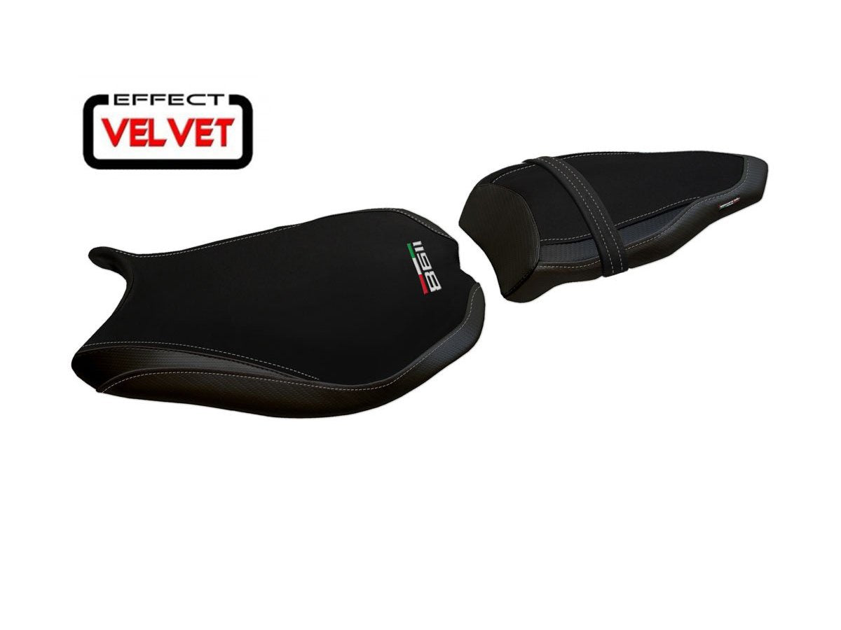 TAPPEZZERIA ITALIA Ducati Superbike 1098/1198/848 Velvet Seat Cover "Cervia Total Black"
