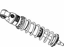PI701 - ÖHLINS Vespa Sprint 150 (14/16) Front Scooter Shock Absorber
