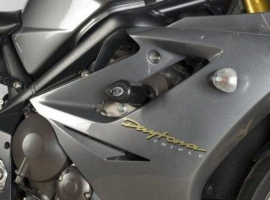 CP0302 - R&G RACING Triumph Daytona 675 / 675R (06/12) Frame Crash Protection Sliders "Aero" (racing)