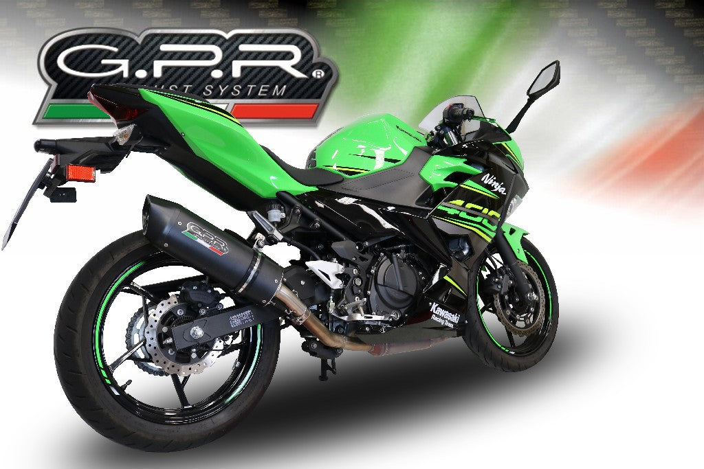 GPR Kawasaki Ninja 400 Slip-on Exhaust "Furore Evo 4 Nero" (EU homologated)