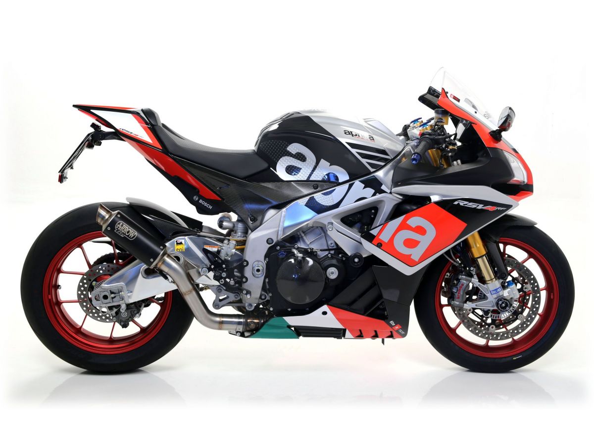 ARROW 71542GPI Aprilia RSV4 (17/18) Slip-on Exhaust "GP2" (dark) – Accessories in the 2WheelsHero Motorcycle Aftermarket Accessories and Parts Online Shop