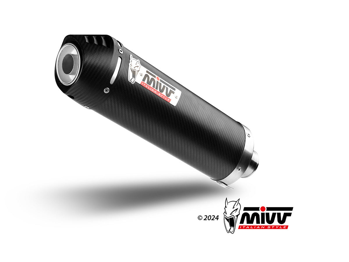 MIVV H.026 HONDA CBF 600 ( 2004 / 10 ) Slip On Exhaust "Oval" (carbon + cap; approved) – Accessories in the 2WheelsHero Motorcycle Aftermarket Accessories and Parts Online Shop