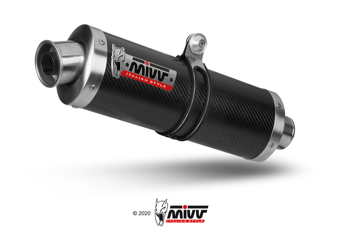 MIVV C.001 CAGIVA RAPTOR 1000 ( 2000 / 05 ) Dual Slip-on Exhaust "Oval" (carbon; approved) – Accessories in the 2WheelsHero Motorcycle Aftermarket Accessories and Parts Online Shop